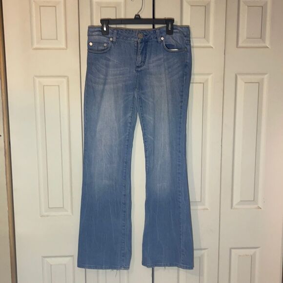 BCBGMaxAzria Distressed Claire Boot Cut Jeans 8 - Picture 2 of 16